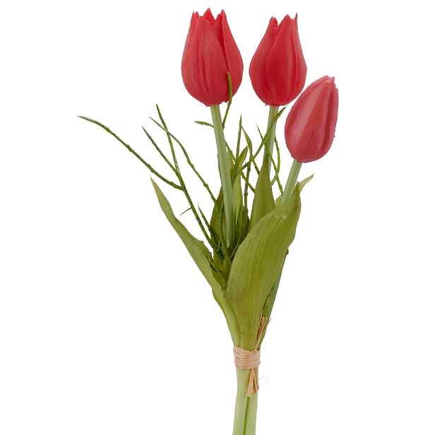 Umělá kytice tulipánů výška 25 cm Gasper - růžová