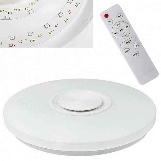 Lampa Stropní Svítidlo Led Rgb 60W Bluetooth Reproduktor Dálkový Ovladač Aplikace Smart Barev
