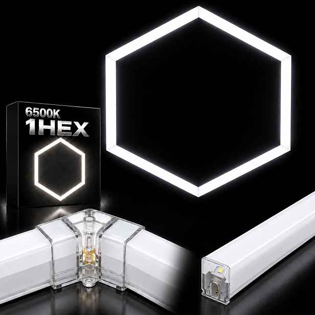 Stropní Svítidlo bílý 6500K 42W autoservis 92x79 Cm HEX1