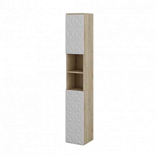 Vicco KOUPELNOVÁ SKŘÍŇKA Edge Bílá 30 x 189.5 cm se 2 dvířky a 3 přihrádkami