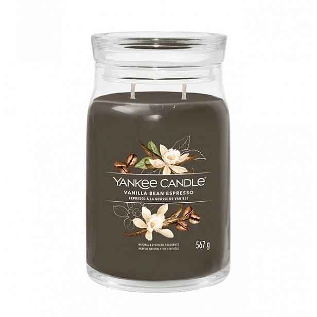 Yankee Candle Signature Vanilla Bean Espresso, velká sójová svíčka 567 g