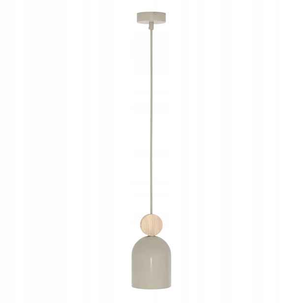 Závěsná lampa Emibig Mesi béžová dřevo GU10 1x8W skandinávská