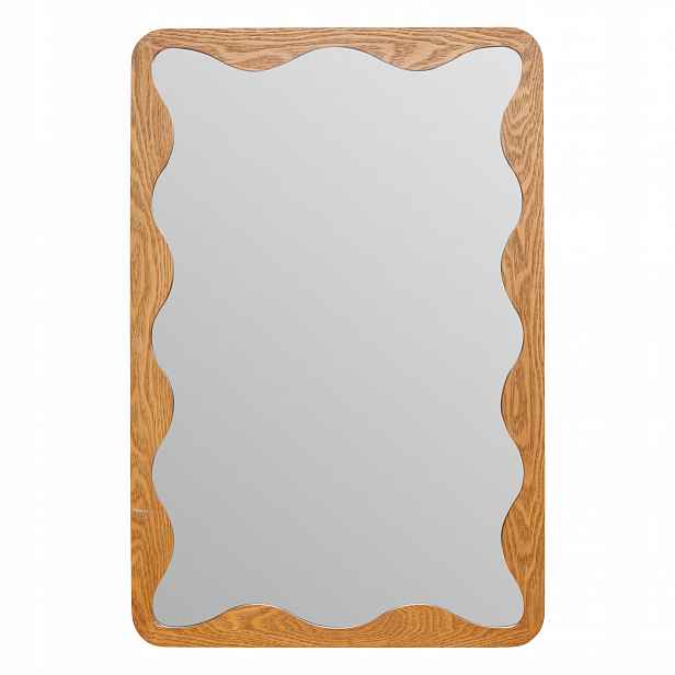 Zrcadlo 91 x 61 cm vlnité závěsné Mdf efekt dekorativní vlny