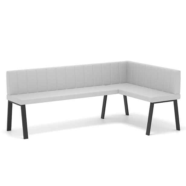 Idohome ROHOVÁ LAVICE MONO Y pravá ekokůže prošívaná, 128/168 cm, bílá
