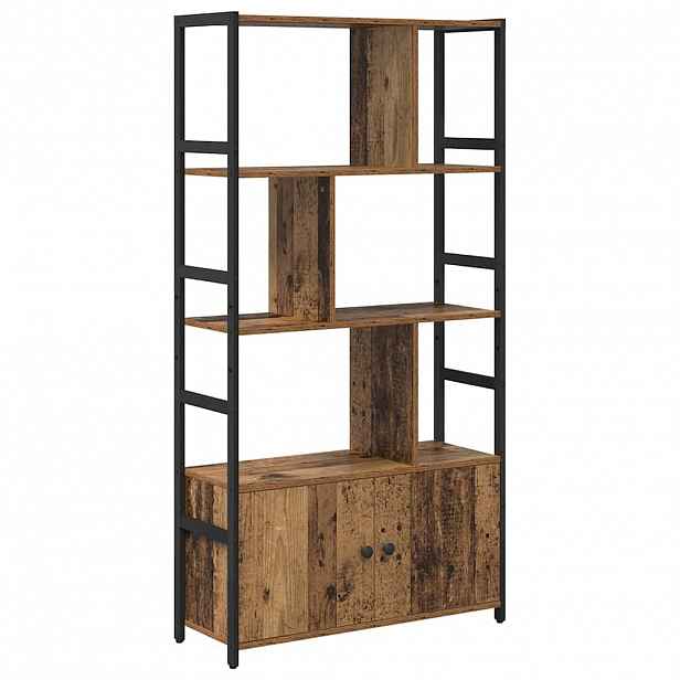 vidaXL Knihovna 80 x 30 x 155,5 cm Kompozitní dřevo Staré dřevo