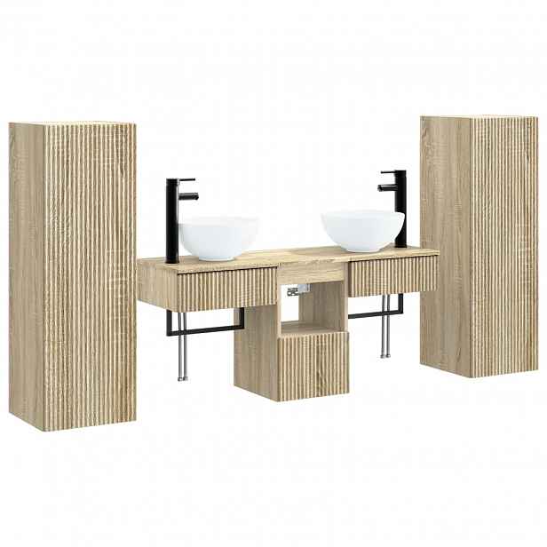 vidaXL Sada koupelnového nábytku 5 ks Dub sonoma 33 x 34,5 x 100 cm