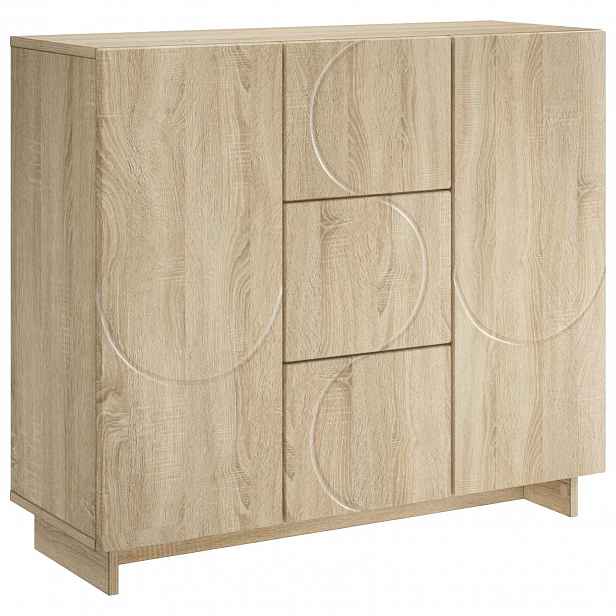 vidaXL Servírovací skříň Dub sonoma 85,5 x 31 x 75 cm Kompozitní dřevo