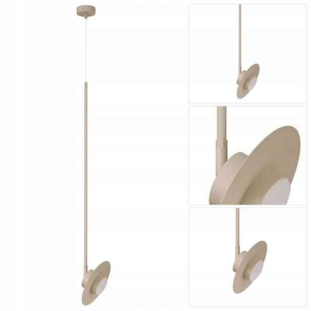 Závěsná béžová lampa Charlie, moderní, nastavitelná nad barem Sigma Lighting