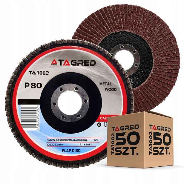 Sada 50 Ks Lamelových Brusných Kotoučů 125MM P80 Kovové Dřevo