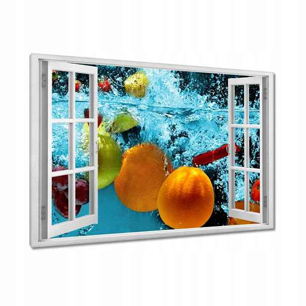 Obrazy 90x60 Modrý štěkot s ovocem
