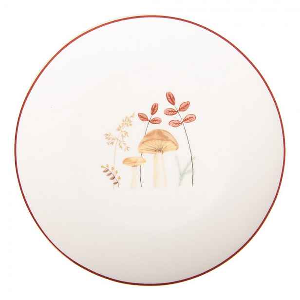 Bílý porcelánový dezertní talířek Little Forest Jewels - Ø 20*2 cm Clayre & Eef