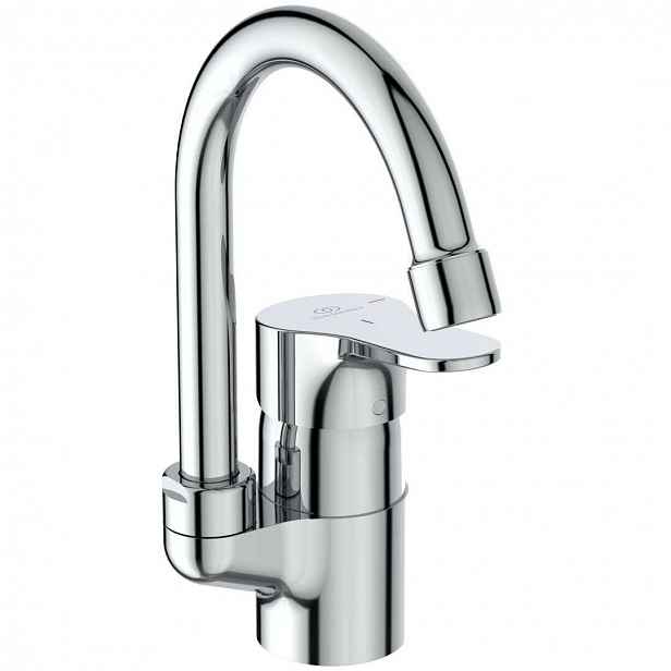 Ideal Standard Cerabase - Umyvadlová baterie s výpustí Click-Clack, Blue Start, chrom BC837AA