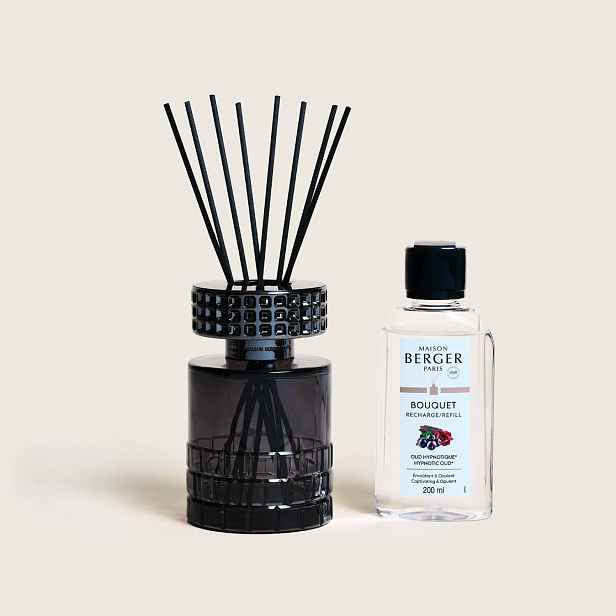 Maison Berger Paris Aroma difuzér Celebration, černý + náplň Hypnotický oúd, 200 ml 7914