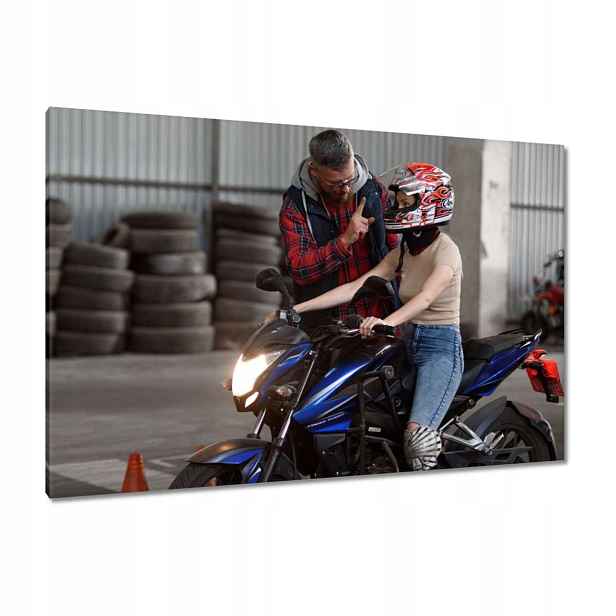 Obrazy 120x80 Výuka jízdy Motocykl