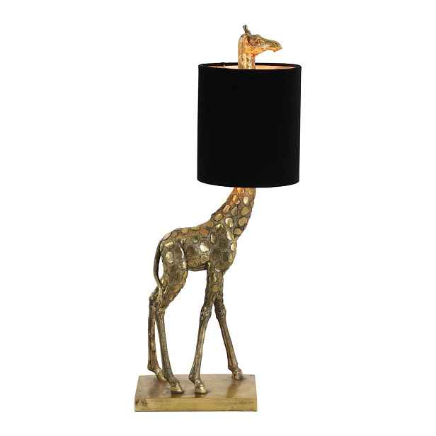 Stolní lampa v černo-bronzové barvě (výška 61 cm) Giraffe – Light & Living