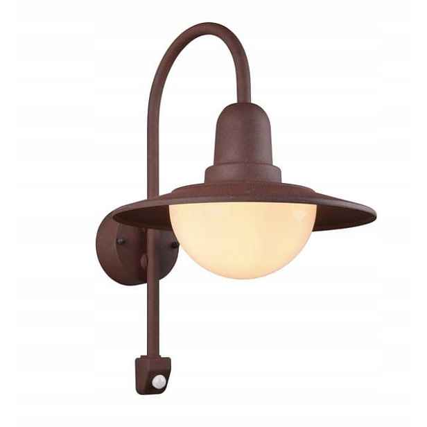 Venkovní fasádní nástěnná lampa Norman Senzor Pohybu měděný Trio