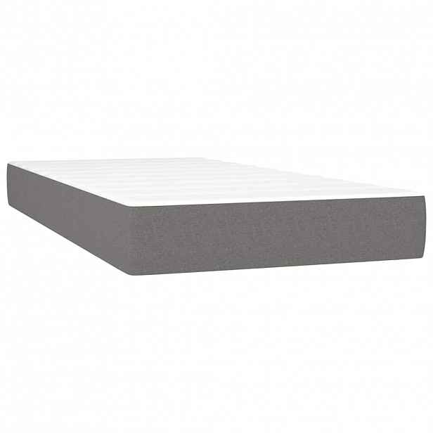 vidaXL Taštičková matrace střední tvrdost tmavě šedá 90 x 200 x 20 cm textil