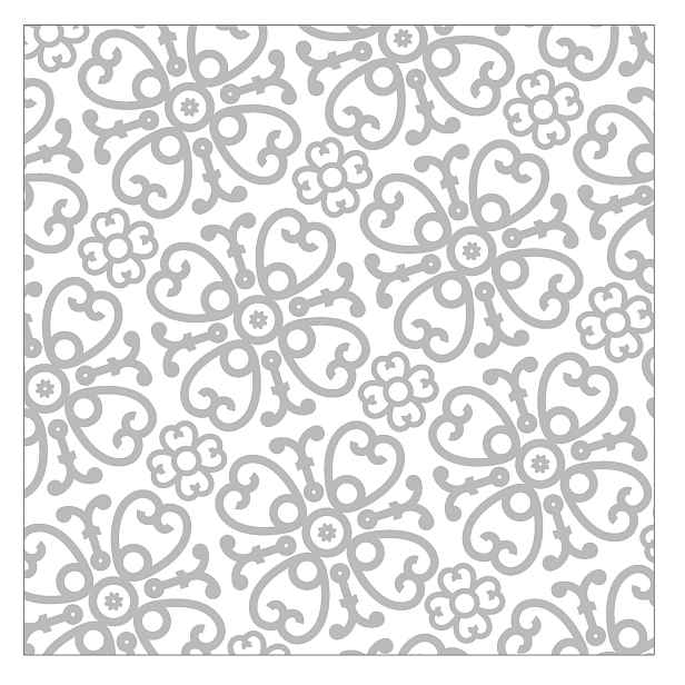 Bílo-stříbrné papírové ubrousky Ornament - 33*33 cm (20ks) J-Line by Jolipa