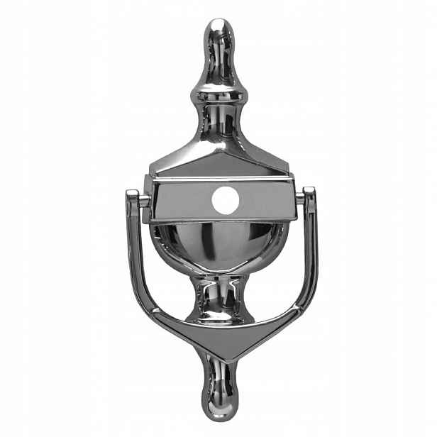 Dveřní záplata s otvorem pro hledáček Victorian Velká 193x88x17 mm Chrom