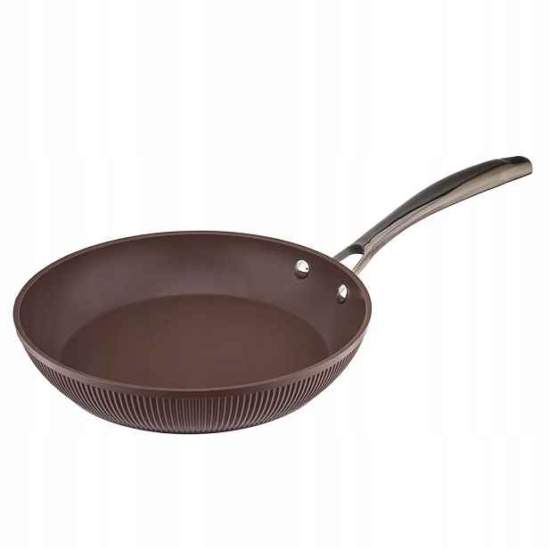 Hliníková nepřilnavá pánev 28 cm hnědá Valdinox Stripes