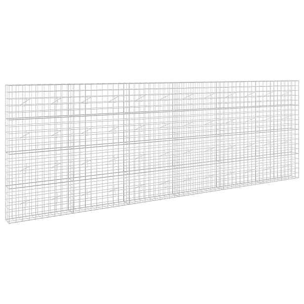 vidaXL Gabion s drátem 5 mm a síťkou 10x10 cm 600x20x200 cm
