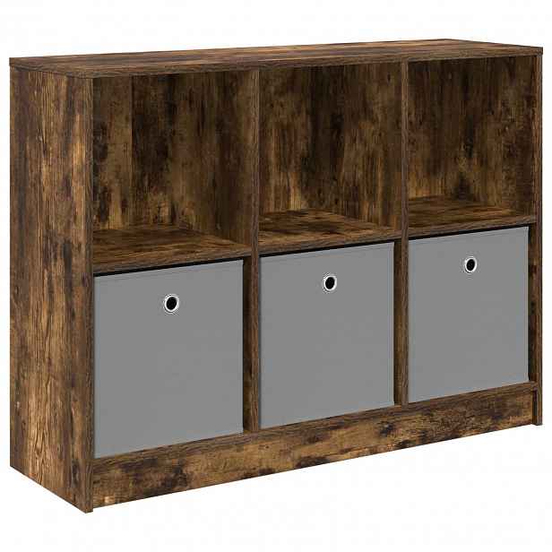 vidaXL Servírovací skříň Kouřový dub 102 x 32 x 73,5 cm