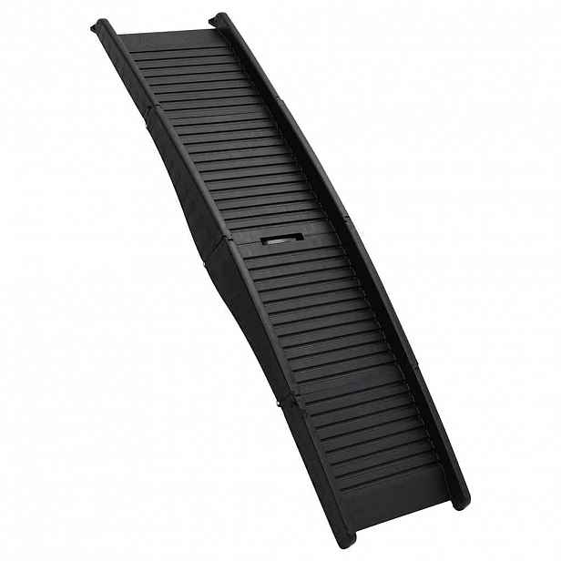 vidaXL Skládací rampa pro psy černá 153 x 40 x 12,5 cm plast