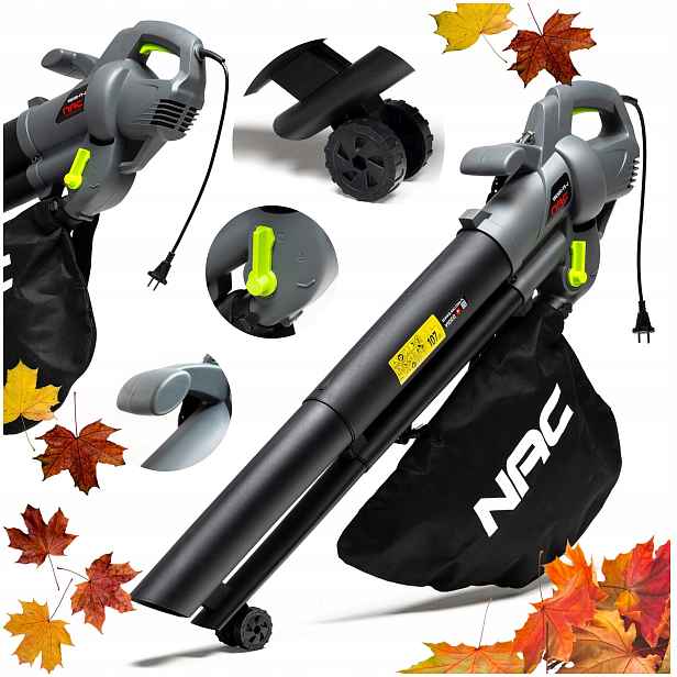 Vysavač Vysavač Foukač Drtič Listí 3V1 3200W Sáček 40L Nac