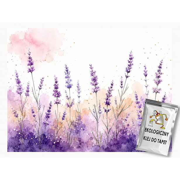 Fototapeta Flizelina Akvarel Příroda Pole Louka Květy Levandule 208x146 130g