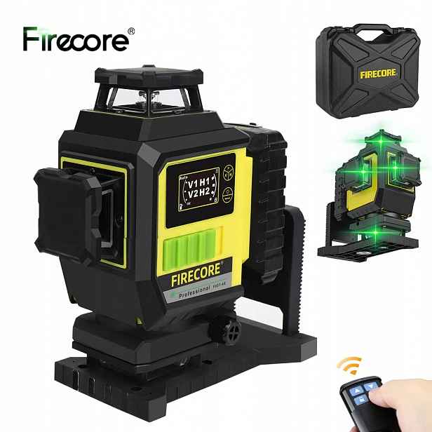 Křížový Laser Firecore F95T-4G 16 Řádků 4D Zelený Paprsek Kufr