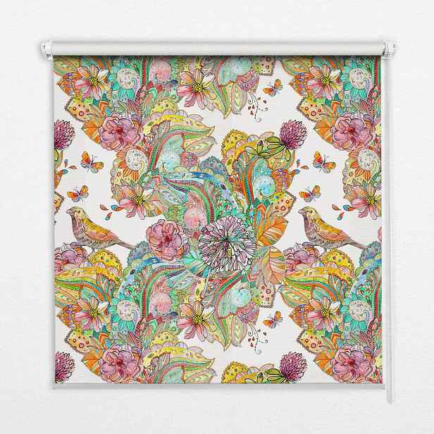TULUP VNITŘNÍ roleta - okenní roleta - roleta - 80x140 cm - Barevný vzor přírody