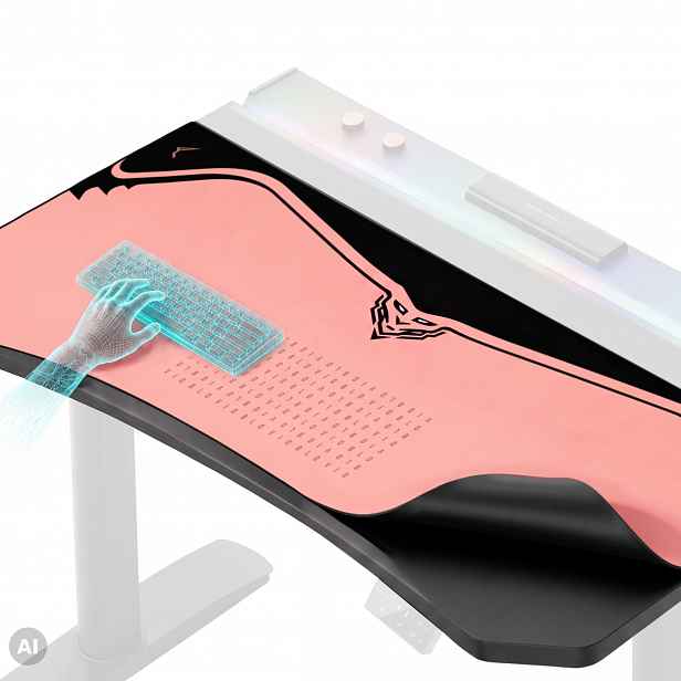 Velká herní podložka na stůl, růžová, 120x52 cm: Diablo X-Forge Akira Pink