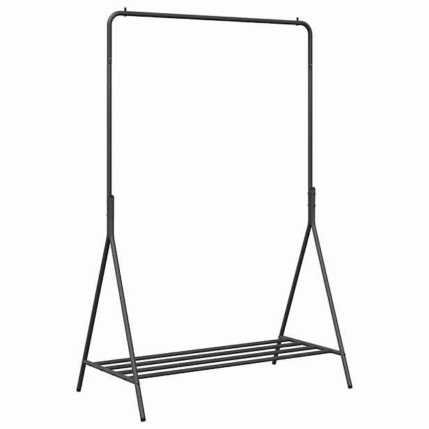 vidaXL Kovový stojan na oblečení Černá 100 x 56 x 154 cm Ocel
