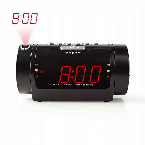 Digitální Projekční Budík s Rádiem 0,9" Led Displej Fm Dva Budíky O