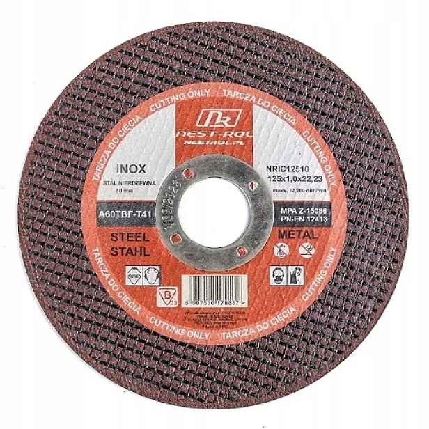 Kotouč na řezání kovu z oceli Inox 125x1,0 mm 50 Kusů