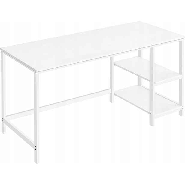 Počítačový stůl Vasagle 140x60 cm se 2 policemi, výškově nastavitelné nohy