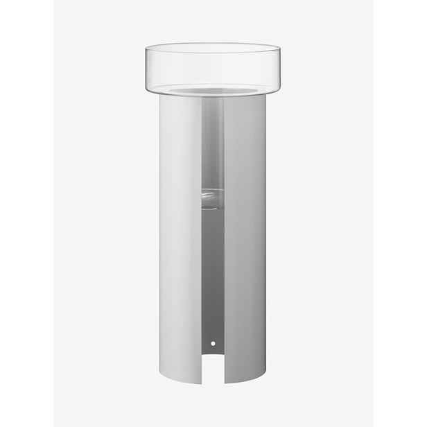 Terrazza květináč, v. 75 cm, Ø32 cm, čirá/křídově bílá - LSA international