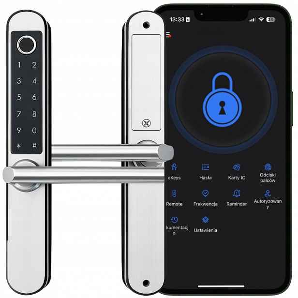 Elektronický Zámek Klika Ke Dveřím Na Kód, Otisk Prstu, Ttlock, Rfid