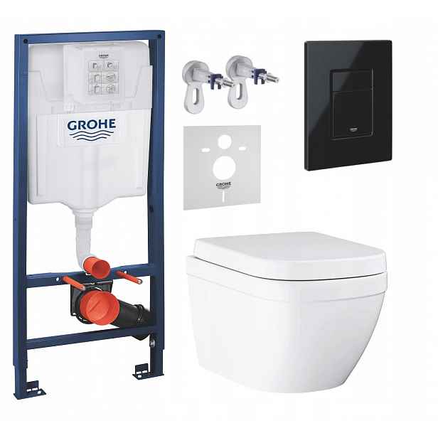 7v1 Wc Podomítkový Set, Stelaz s Wc Mísou Grohe Euro Ceramic, Tlačítko