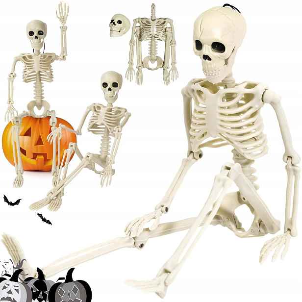 Kostra Člověka Model 94 CM Halloweenská Dekorace S Pohyblivými Rybníky