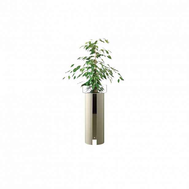 Terrazza květináč, v. 75 cm, Ø32 cm čirá/betonově šedá - LSA international