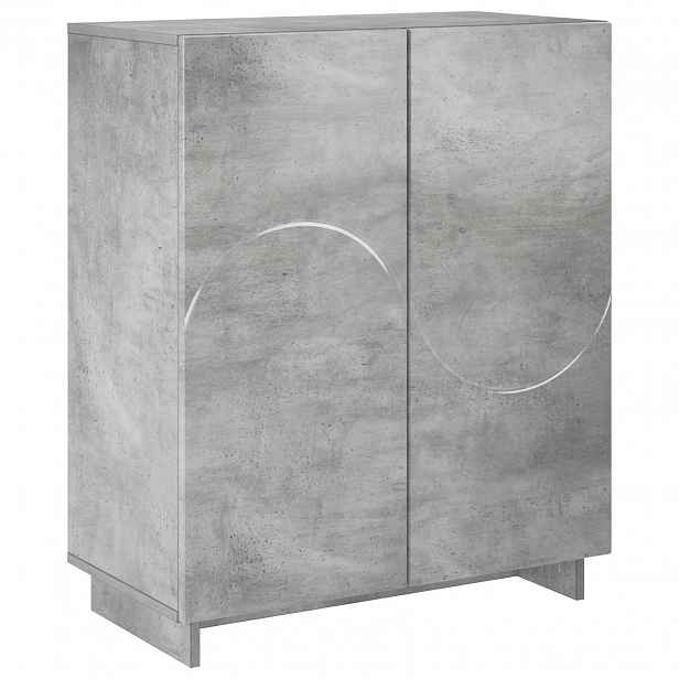 vidaXL Botník 73 x 38 x 87,5 cm Kompozitní dřevo Betonově šedá