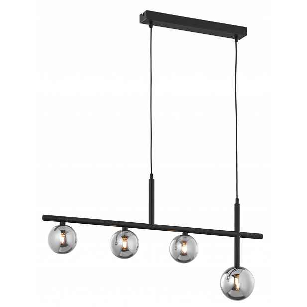 Závěsná lampa Neptun Černá Skleněné Stínidla 3xG9 Stropní Svítidlo do pokoje