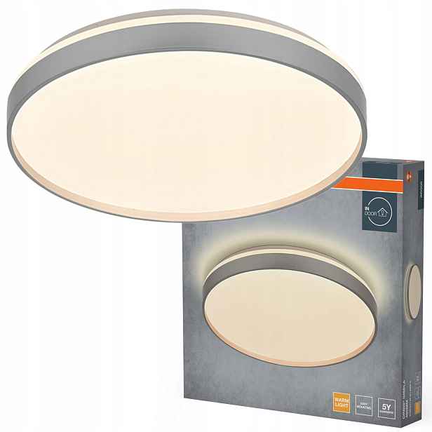 Stropní Svítidlo Led nástěnné svítidlo 36W 2000lm 3000K Teplá stříbrná Orbis Osram