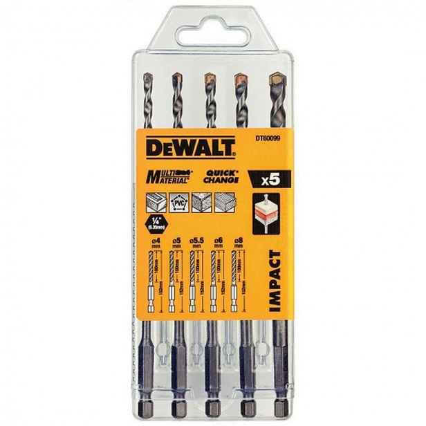 DeWALT - 5dílná sada vrtáků do zdiva DT60099