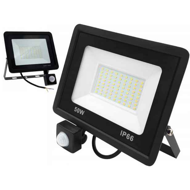 Silný halogenový venkovní reflektor 50W IP65 Detektor senzor pohybu soumraku