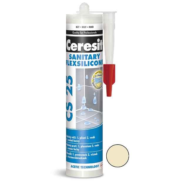 Tmel silikonový sanitární Ceresit CS 25 melba 280 ml