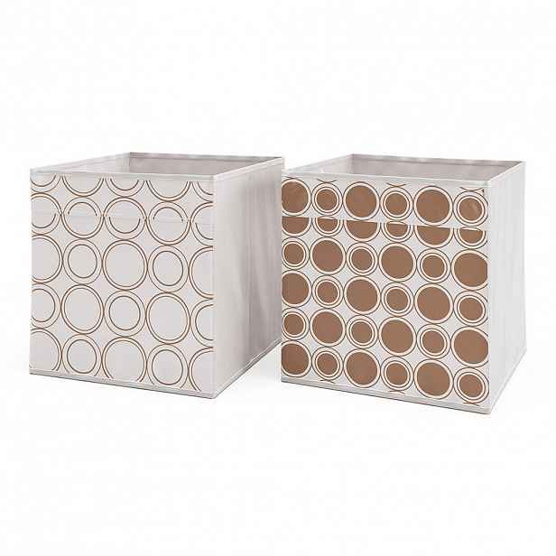 Vicco SKLÁDACÍ BOX Bílá/zlatá 30 x 30 cm Sada 2 kusů