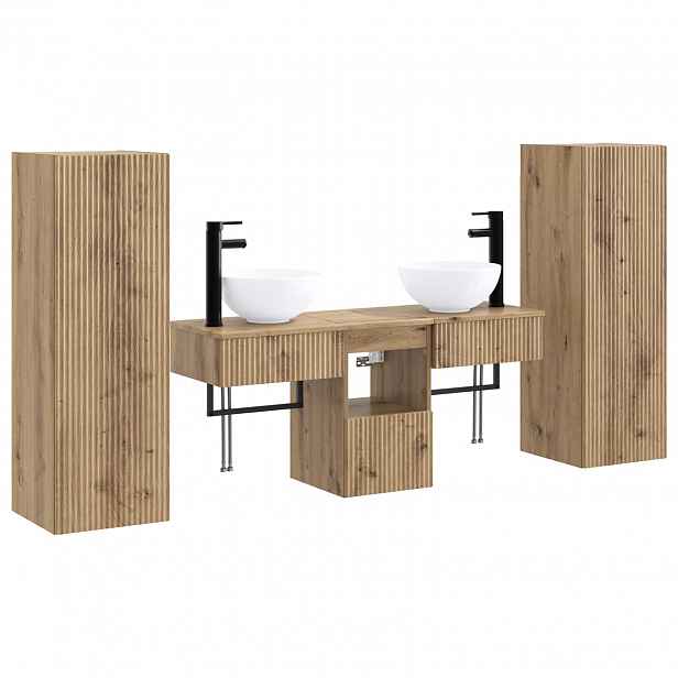 vidaXL Sada koupelnového nábytku 5 ks Dub artisan 33 x 34,5 x 100 cm