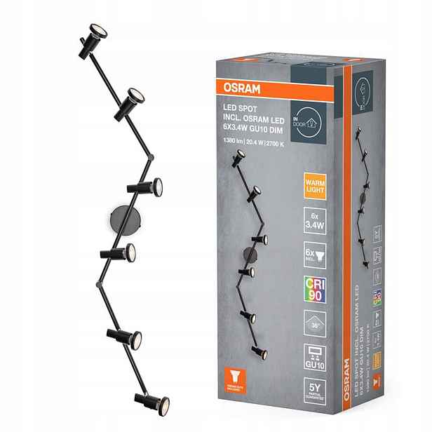 Led Spot 6X3.4W 927 GU10 Bk